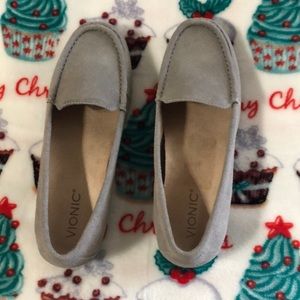 Vionic loafers, gray suede, size 9